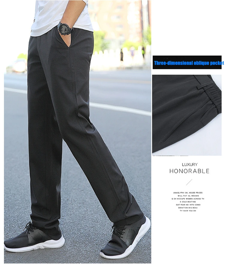 Pants Men Autumn And Winter Thick Dad Middle-Aged Fat Big Size Cargo Pants Men Jogger Streetwear Pants мужские брюки punk
