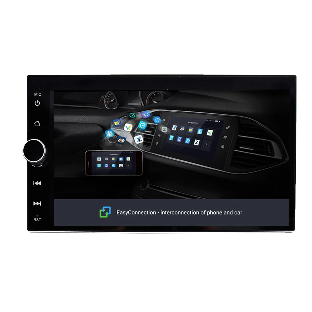 NaviTopia 1024*600 7 дюймов 8 ядро Оперативная память 2G Встроенная память 32G Android 8,1 автомобиль радио плеер для универсального с gps навигации