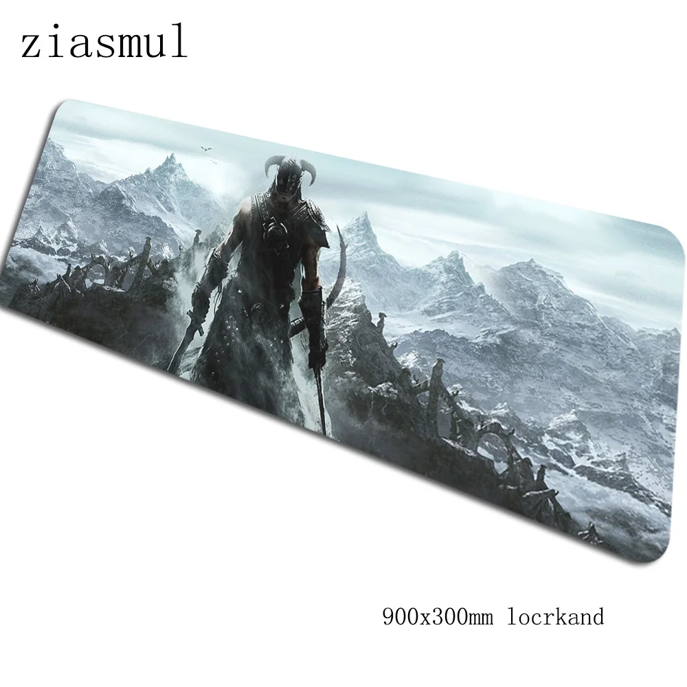 Skyrim коврик для мыши 90x30 см компьютерный коврик для мыши восхитительный padmouse Большой HD шаблон Коврик Для Мыши Эргономичный гаджет офисные настольные коврики - Цвет: Size 900x300x2mm