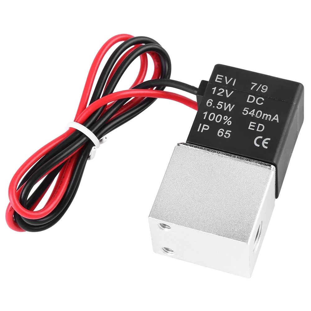 DC 12V электромагнитный клапан 1/" 1/8" 2 способа нормально закрытые пневматические клапаны прямого действия для воды воздуха газа