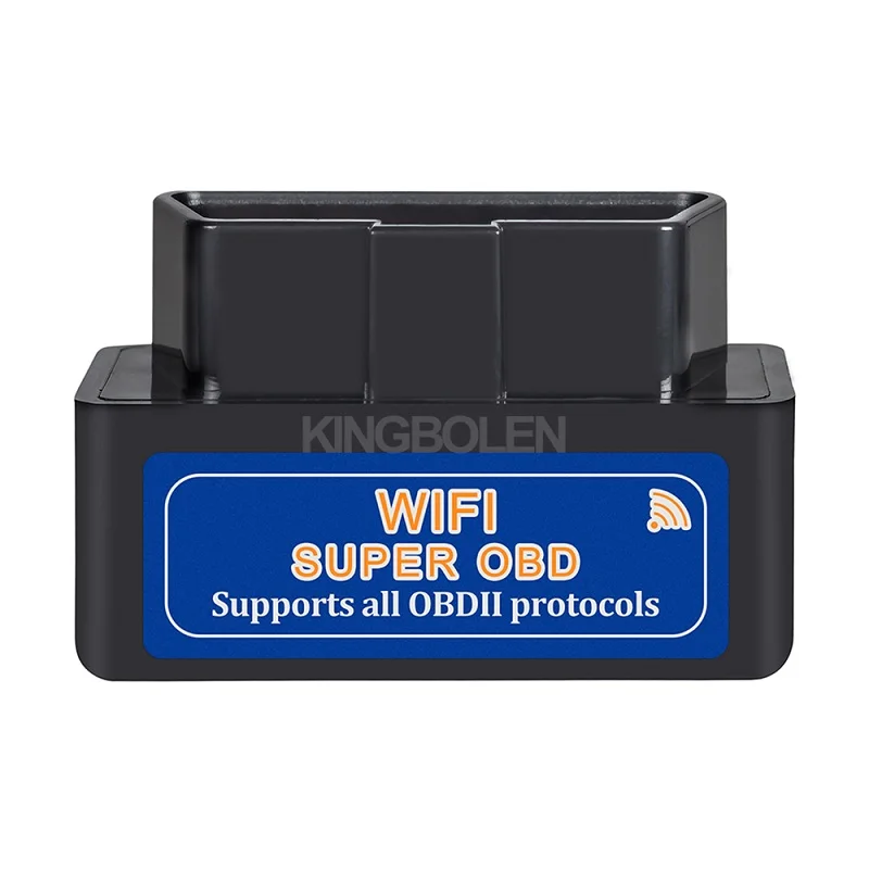 ELM327 WiFi Супер Мини V1.5 чип PIC18F25K80 OBD II автомобильный диагностический инструмент iOS/Android ELM 327 WiFi OBD2 считыватель кодов - Цвет: Черный