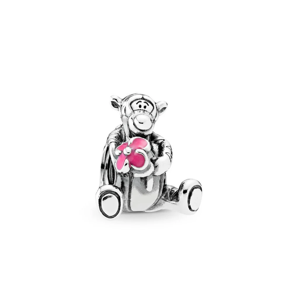 Новинка, бусины из стерлингового серебра 925, Tigger Eeyore, Piglet, Винни Пух, болтаются, шарм, подходят для Pandora, браслеты для женщин, сделай сам, ювелирные изделия