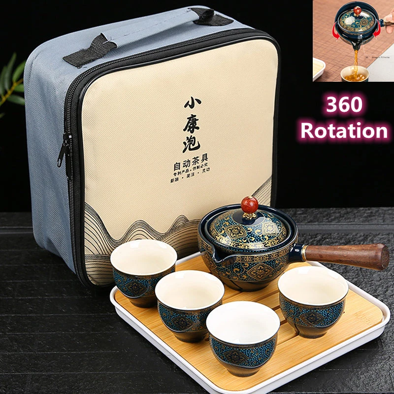 Фарфоровая китайская версия вращающаяся на 360 градусов чайница инфузер