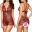 Открытая спина кружева Babydoll сексуальное нижнее белье открытая промежность нижнее белье черное нижнее белье бретели для бюстгальтера со стразами расширители плеча крест - Цвет: jiuhong