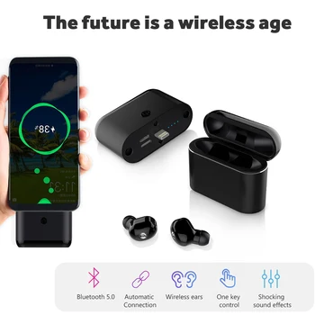 

Tws bluetooth headphones wireless Waterproof Sports Earbuds for iOS and Android Phones HD Call Headsets Microphone Headphones