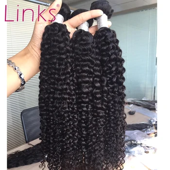 

Links 28 30 Inch Deep Wave Hair Bundles Remy Brazilian Human Hair Extensions Nature Color 1/3/4 Bundles Curly Hair Bundles