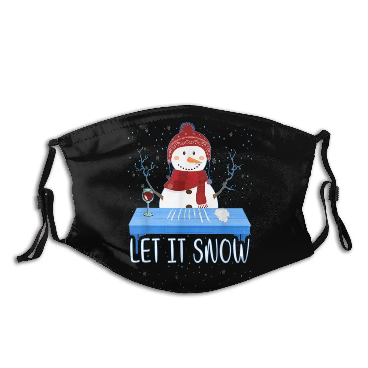 Let It Snow Sweater Santa Snowman Reusable Face Mask With PM2.5 Filters Rock Roll Dustproof Protection Respirator | Аксессуары для