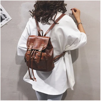 

Women Backpack Fashion Waterproof PU Leather Small Rucksack Anti-Theft School Bags Casual Travel Daypacks for Ladies Girls