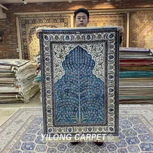 YILONG 2,75 'x4' небольшой турецкий ковер ручной вязки из чистого шелка Традиционные ковры(YXR323B