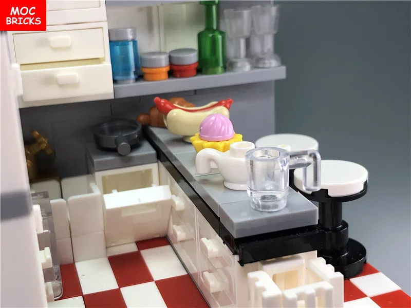 5 компл./лот кубики Moc украшение дома DIY кухонный набор для приготовления пищи развивающие строительные блоки Фигурка Игрушки Для Детский Рождественский подарок