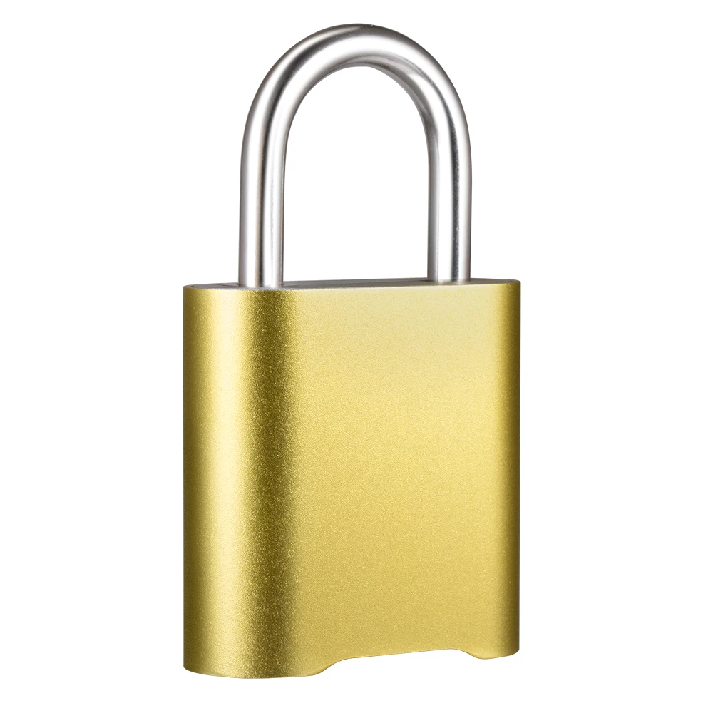 Golden Мини Bluetooth замок IP65 Водонепроницаемый ключ без отпечатков пальцев разблокировка Противоугонный USB замок дверной замок IOS Android телефон приложение управление - Цвет: Golden