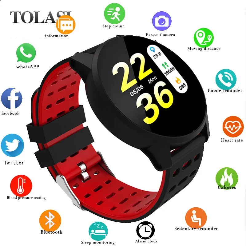 

New Sport Smart Watch Men Women Blood Pressure Waterproof Activity Fitness tracker Heart Rate Monitor Smartwatch GPS Android ios