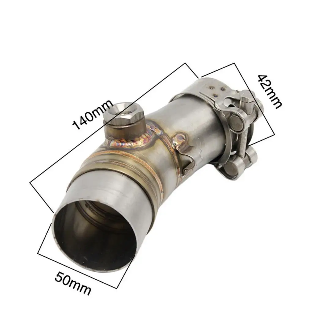 Modified Exhaust Steel Mid Link Pipe Connect Elbow Tube For Kawasaki ER6N