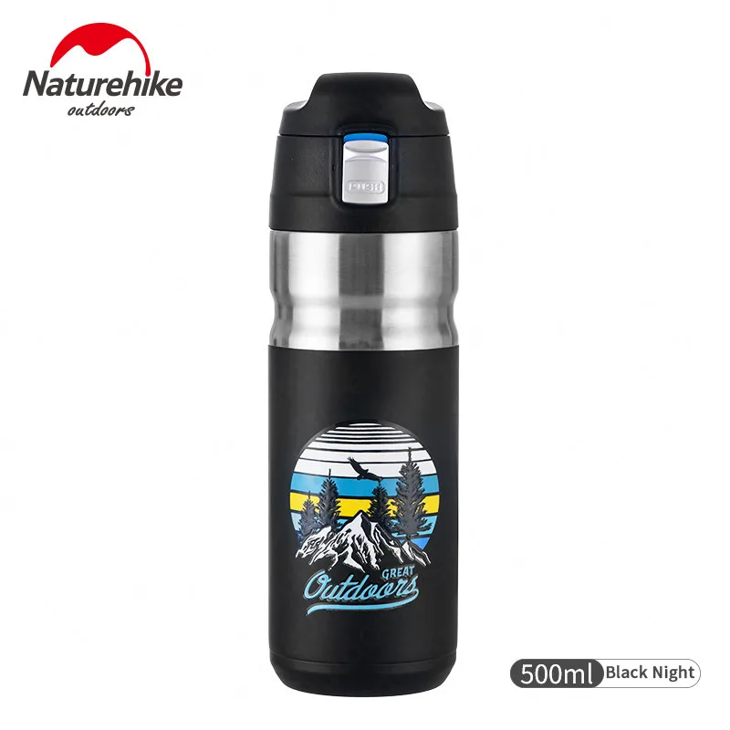 Black-Night Naturehike 500 мл изоляционная чашка колпачок отскока 316 нержавеющая сталь Портативный 24 часа сохранения тепла/холода Открытый путешествия крышка - Цвет: Black-Night