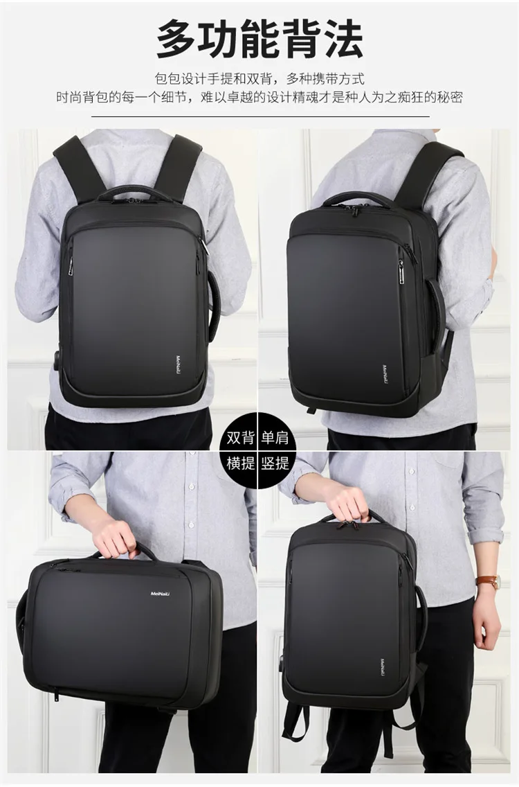 Litthing рюкзак для ноутбука мужские рюкзаки бизнес ноутбук Mochila водонепроницаемый рюкзак зарядка через usb сумки для путешествий