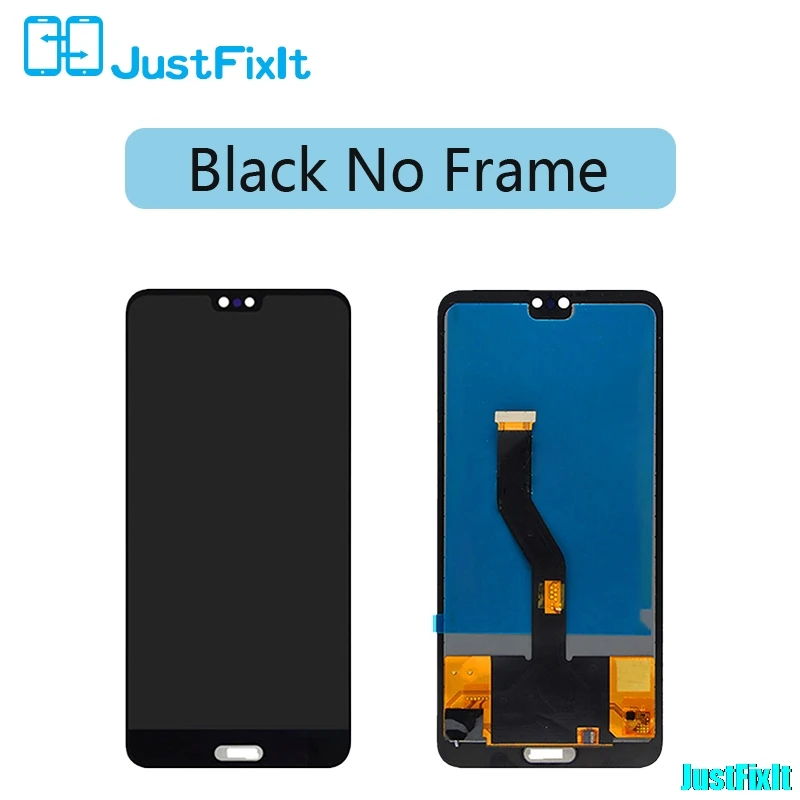 black No frame Для huawei P20 Pro CLT-AL01 6,1 '' тест ЖК-дисплей с кодирующий преобразователь сенсорного экрана в сборе оригинальные запасные части ЖК-дисплей - Цвет: black No frame