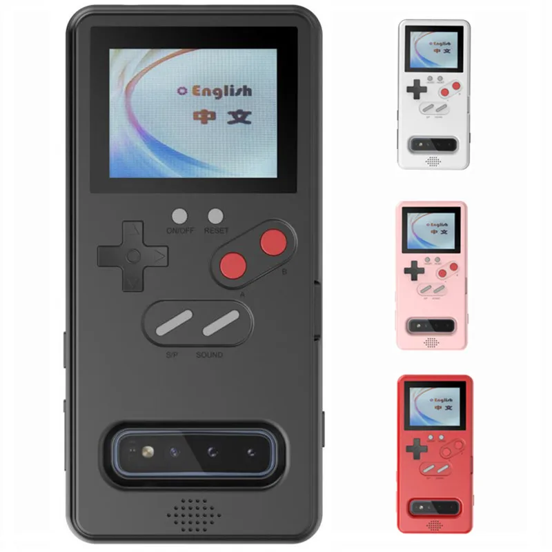 

3D Full Color Display Retro game console Gameboy phone Case For Samsung Galaxy S10 With 36 Games Phone Back Cover