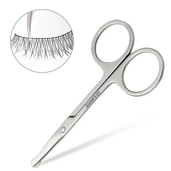 

1Pc Professional Stainless Steel Round Safety Scissors Eyebrow Scissor Small Clipper Eyebrow Nose Hair Cut Trimming Tweezers