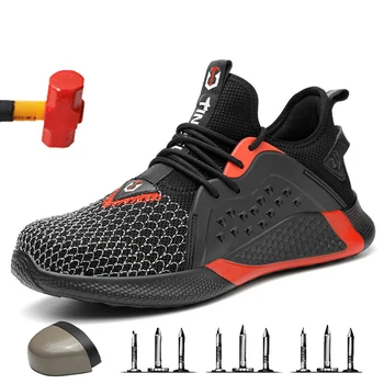 

2020 Protection Safety Shoes Men Steel Toe Work Safety Boot Men Indestructible Shoes Male Fashion Work Sneakers Free Shipping