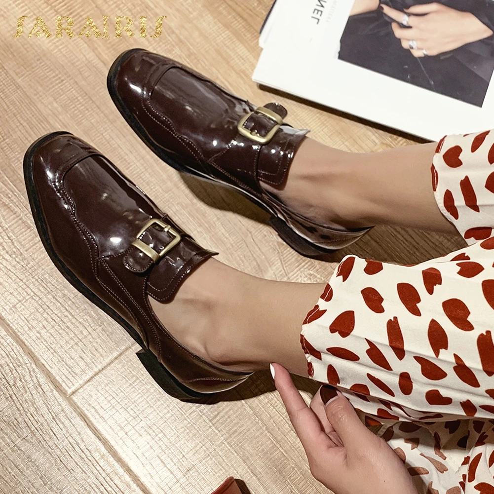 

Karinluna Fashion New Large Size 30-43 Spring/Autumn Shoes Woman Pumps Slip On Chunky Heels Concise Pumps Women Shoes