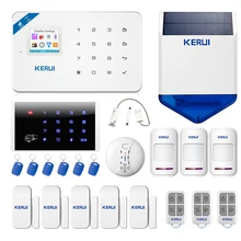 KERUI W18 Wi-Fi GSM двойная система сигнализации управление приложением 1,7 дюймовый цветной экран с беспроводной PIR детектор движения домашняя охранная сигнализация