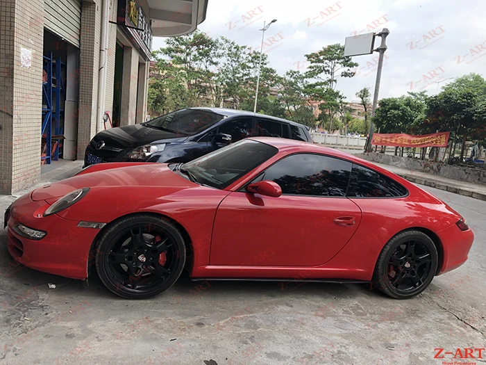 Боковые юбки из углеродного волокна для Porsche 2005 2011 911 боковые борта 997 боковой