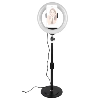 

HOT-Mobile Phone Live Support, Multifunctional Ring Light Led Dimmable Desktop Live Beauty Selfie Selfie Photo Light Support
