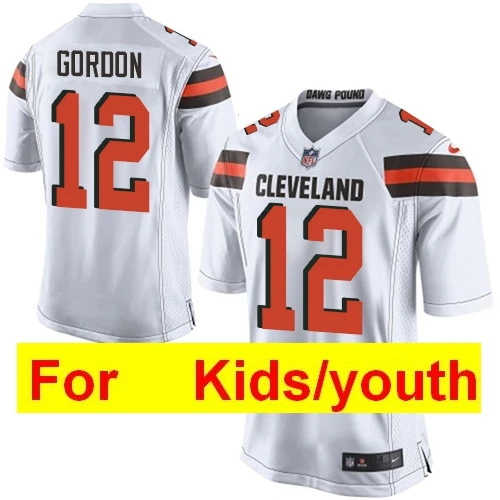 Молодежные Детские трикотажные изделия Cleveland Jabrill Peppers Baker Mayfield Myles Garrett Josh Gordon Jabrill Peppers Joe Thomas - Цвет: Серебристый