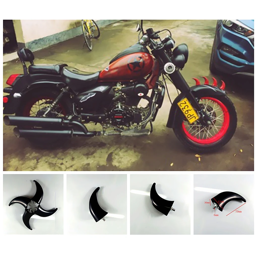 Motorcycle Motorbike Fender Front Horns Decoration For Chopper Bobber Touring
