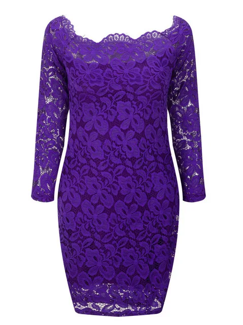 lace dress Элегантное сексуальное платье для женщин, винтажное кружевное платье с длинным рукавом, цвет красного вина, черный, синий, женское платье, Повседневные Вечерние платья для женщин - Цвет: lace dress