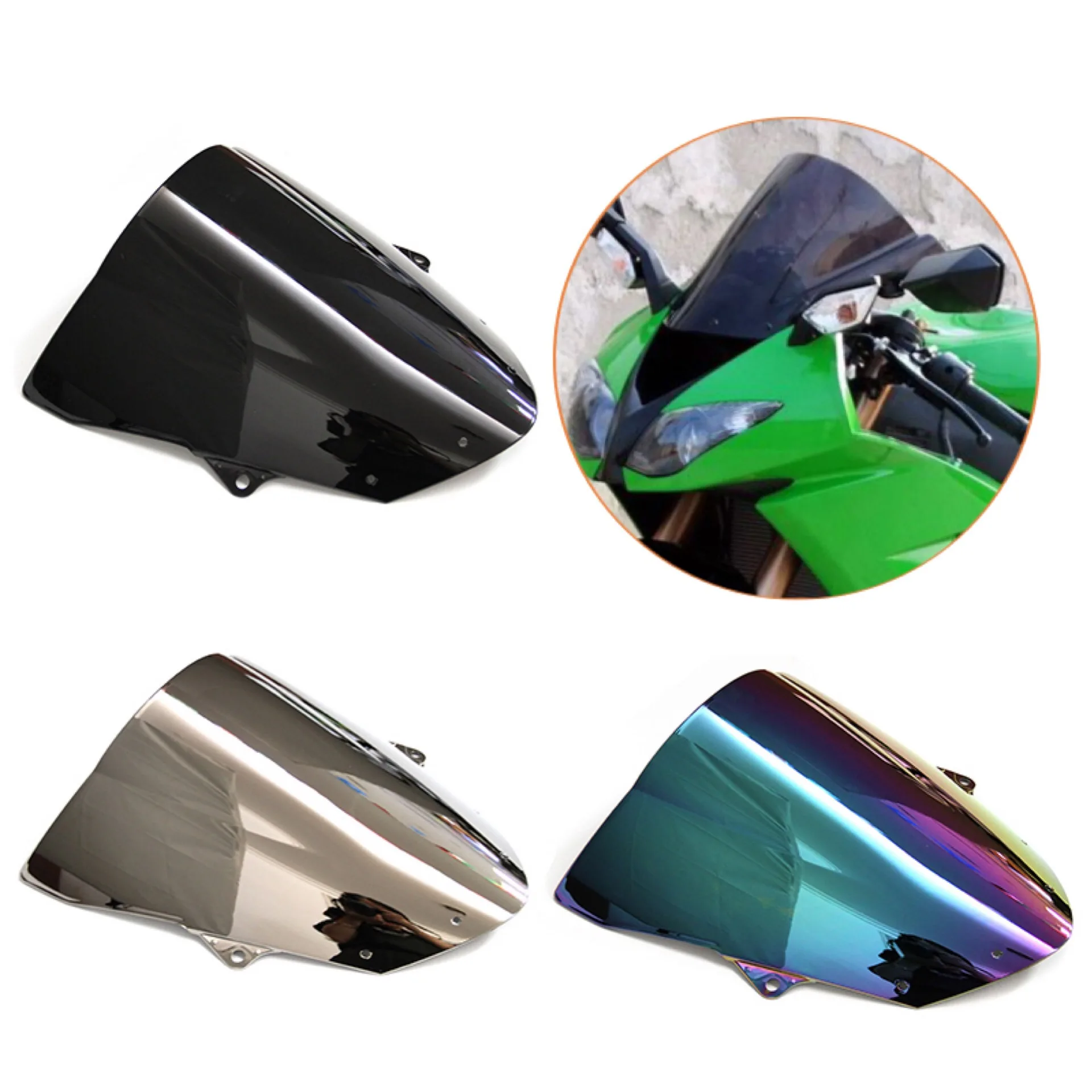 カワサキ2008年zx10r 2009年zx6r ビーターアルミタンク フロントガラス フロントガラスカワサキ用 ZX10R用 忍者用 ZX-10R用 ZX1000用 2006 2007 39154-00