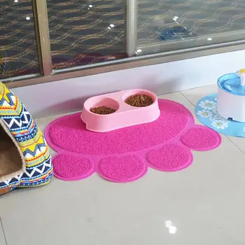 

Easy To Clean Pet Placemat Waterproof Non-slip Claw PVC Pet Mat Cat Foot Pad Pet Puppy Kitten Feeding Bowl Placemat Sleeping Pad