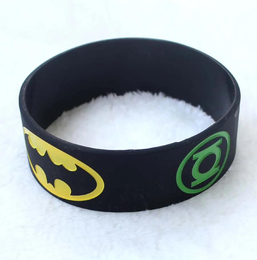 

50PCS/Lot The Avengers Silicone Wristband Bracelet With Captain America Iron Man Thor Hulk Black Widow Eagle Eye