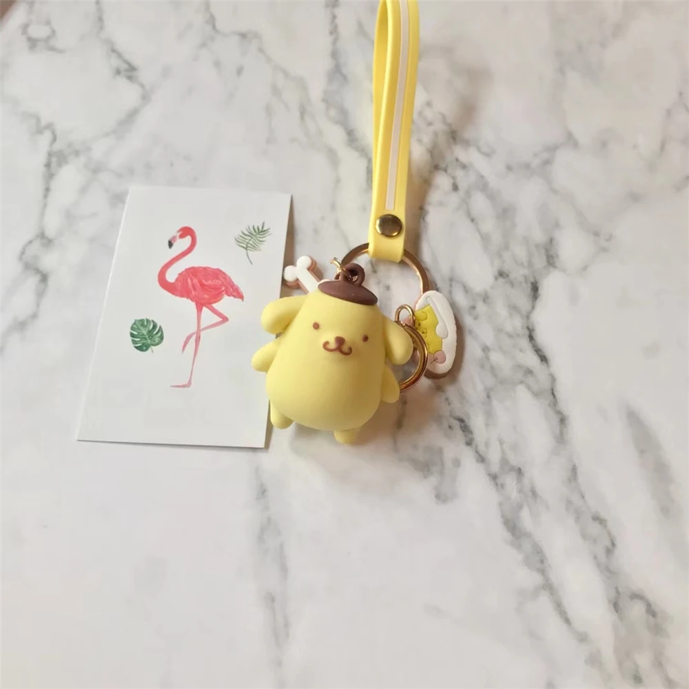 Hello kitty My melody ремешок брелок милый аниме Pom Purin Cinnamoroll кольцо ремни очаровательные шнуры для ключей ремень кулон