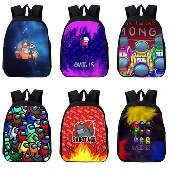 

Among Us Impostor Schoolbag Student Book Bag Cartoon 3D Print Backpack Teens Kid Bags Game Among of Us School Bag Chirismas Gift