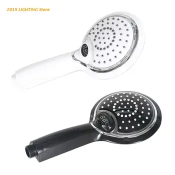 

Hand Held Digital Display Shower Head Three-color Temperature Sensor Showerhead