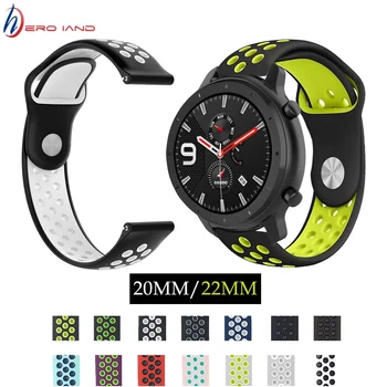 

For Xiaomi Huami Amazfit GTR 47MM Bands 22mm Silicone Replacement Wrist Strap for Amazfit Youth GTS GTR 42MM band 20mm Bracelet