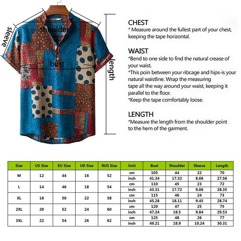 SHUJIN Men Linen Cotton Short Sleeve Shirt Summer Floral Loose Baggy Casual Shirts Tops Holiday Beach Men's Hawaii Shirts - Image 2