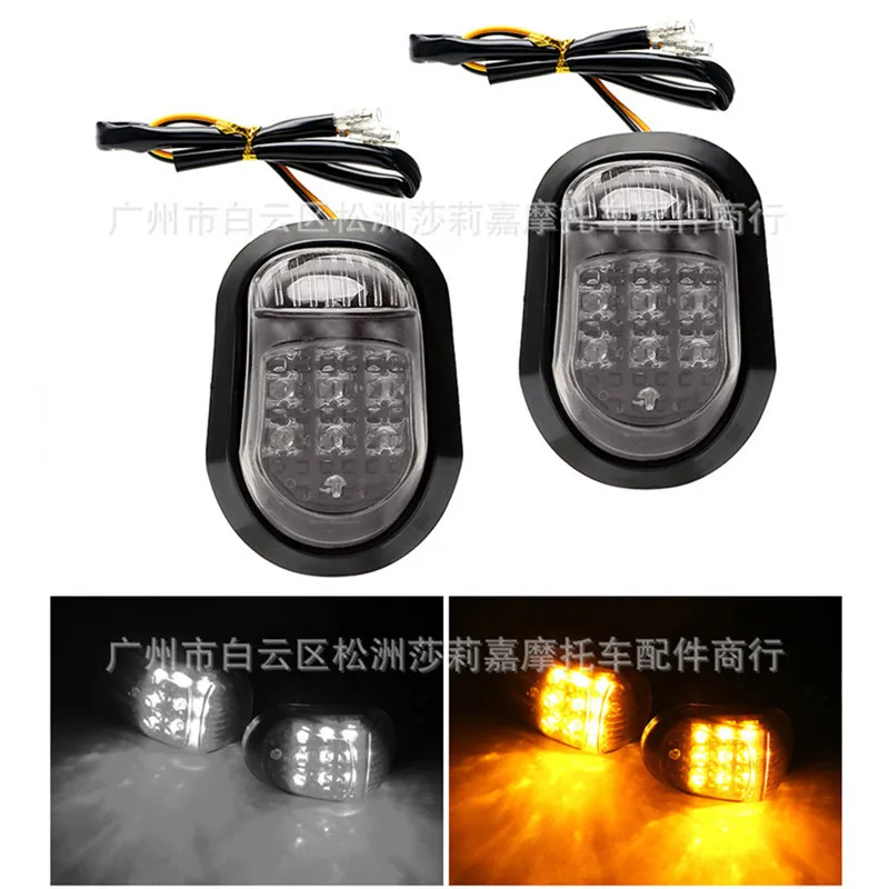 

smoked lens retro cafe racer motorbike flashers blinker moto turn signal light motocross stop signal accessories motorcycle LED