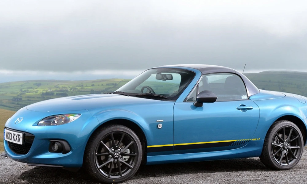 Для Mazda MX-5 автомобиля боковые полосы наклейки виниловая пленка авто Спорт Стайлинг наклейки декорация для автомобилей DIY автомобильные принадлежности для тюнинга