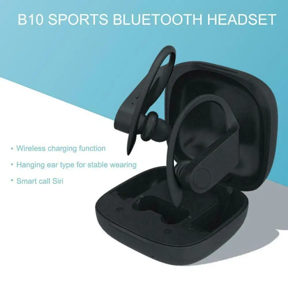 Bluetooth беспроводные наушники B10 Tws стерео Поддержка беспроводной зарядки гарнитура спортивные наушники с микрофоном