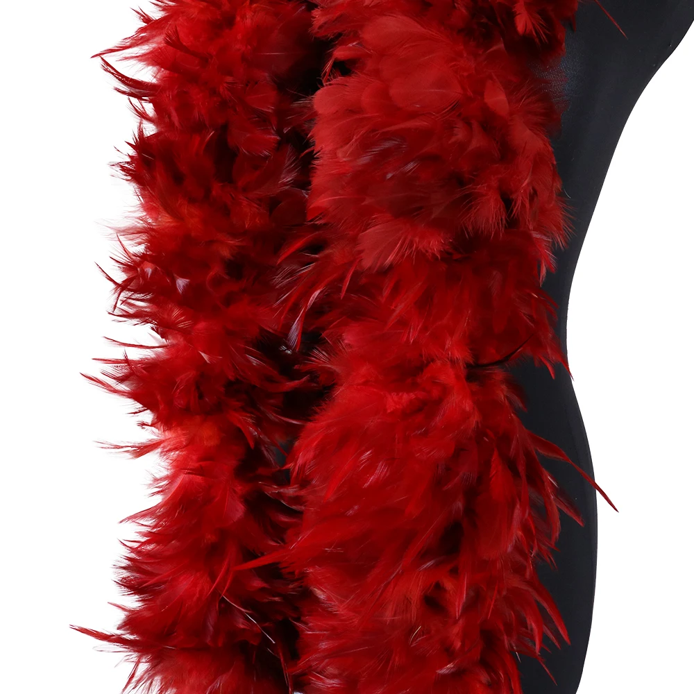 

2Meters Beautiful Fluffy Chicken Feather Boa Trim Scarf Wedding Party Dress accessories Feathers for Crafts Wholesale