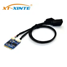 XT-XINTE Riser Card M.2 к USB M.2 NGFF ключ A-E к двойной USB2.0 плата расширения конвертер Кабель USB M.2 Riser USB кабель адаптер
