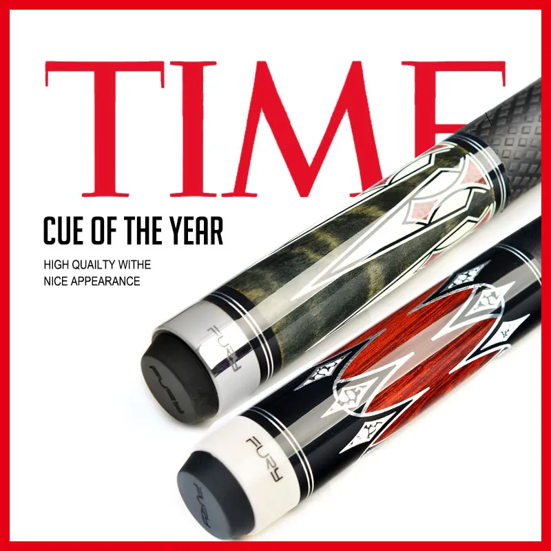 

Fury pool cue stick kit billiard cue 13mm tips American maple shaft center joint Fashionable digital decal butt nice performance