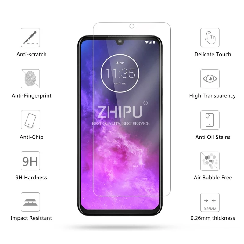 2 шт закаленное стекло для Motorola One Zoom стекло для защиты экрана 2.5D 9H закаленное стекло для Motorola One Zoom защитная пленка