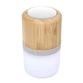 

Night Light Bluetooth Speaker Creative Wood Bamboo A10 Wireless Bluetooth Speaker