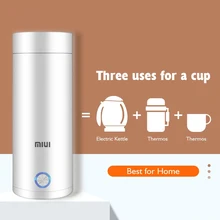 

Xiaomi MIUI Portable Electric 400ml Kettles Cup 220v Tea Coffee Travel Boil Water Keep Warm Smart Kitchen Appliances Winter