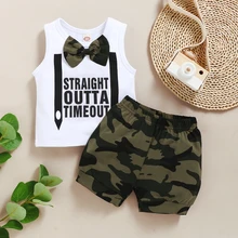 

Camouflage Baby Outfit for New Born Boy Toddler Clothes Newborn Baby Boy Clothes 0 3 Sleeveless Boys Outfit Set Summer 2022