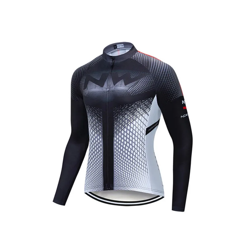 Northwave Cycling Jerseys Men New Long Sleeve Maillot Downhill Bicycle Clothing Ropa Ciclismo Shirts Tight Bike MTB Jerseys - Цвет: 1