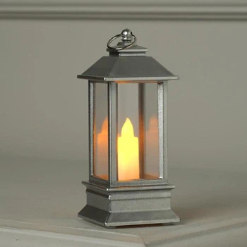 

LED figure "Lantern color silver with 1 candle", 13x5.5x5.5 cm, from baht. 3хLR44, T / WHITE 4843968